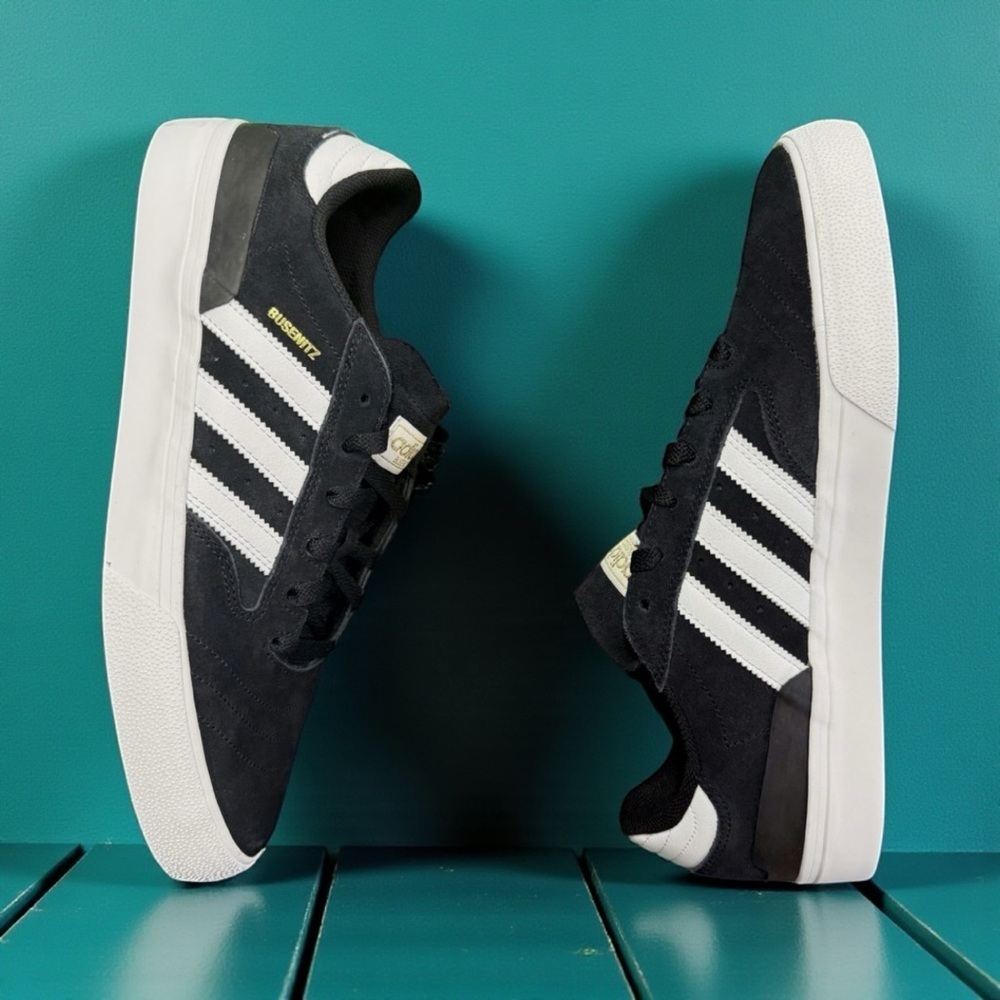 Adidas Busenitz Vulc ll Black and White Adi-tough suede Skate Shoes
